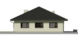 Dom przy Makowej 3 bis - Elewacja tylna