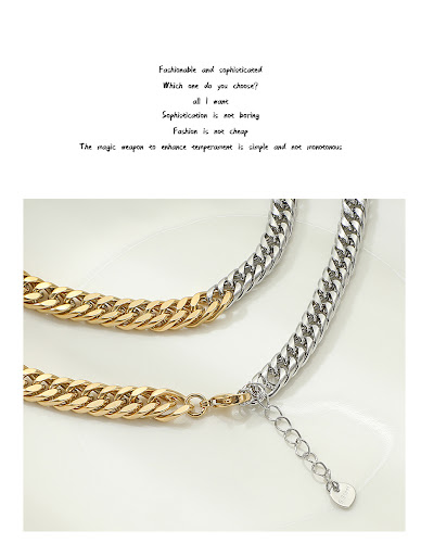 Title 5, Punk Stainless Steel Clavicle Chain Unisex Neck...