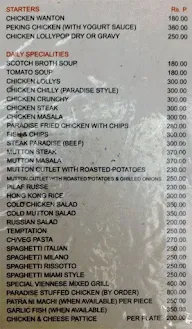 Paradise menu 5