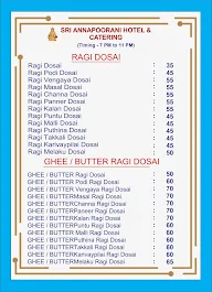 Sree Annapoorani Hotel menu 2