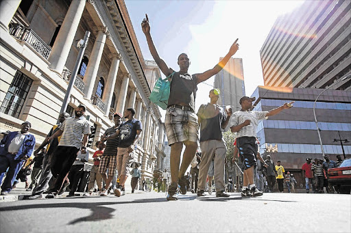 Members of the SA Transport and Allied Workers' union.