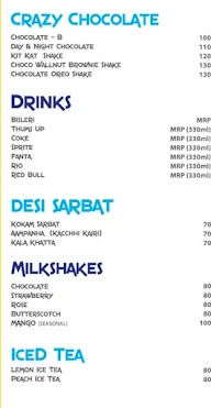 Crazy Cheesy menu 1