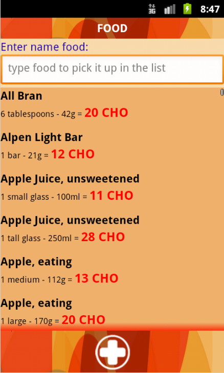 Carbohydrate Counting Screen 2