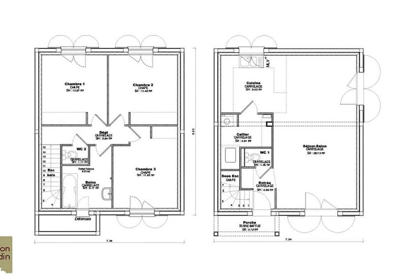  Vente Terrain + Maison - Terrain : 1 031m² - Maison : 92m² à Yssingeaux (43200) 