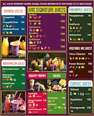 HAS Juices & More menu 2