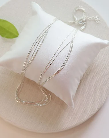 Bracelet fin multicouche en argent - 2
