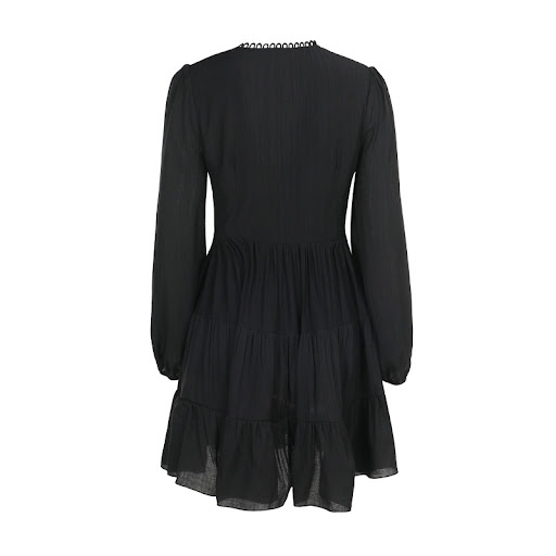 Title 8, Womens Autumn Sheath Slim-fit Lace Up V-neck D...