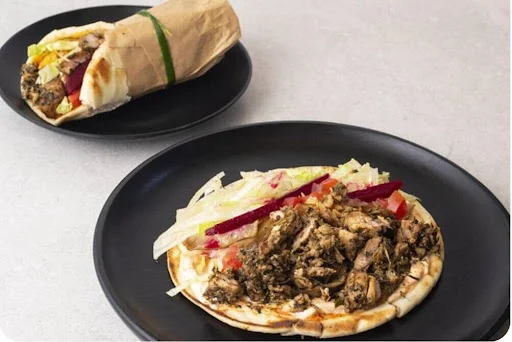 Rumali Chicken Green Achari Shawarma