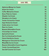 NIC ICE Creams menu 2