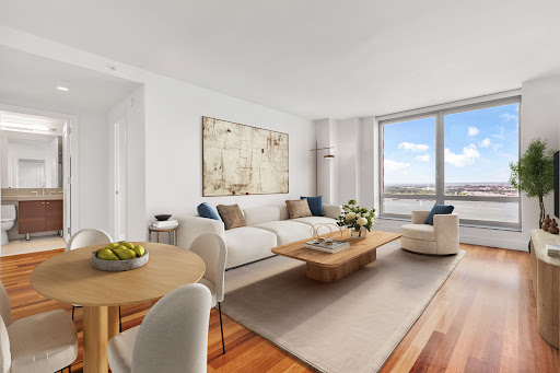 Prestige apartment / penthouse for sale in New York (United States) - Modern living room with panoramic view