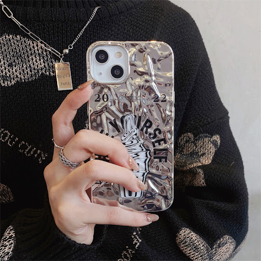 Title 5, Electroplated Tinfoil Pleated Shape Phone Case ...