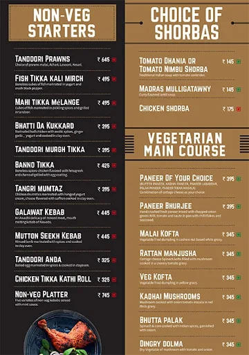 Melange - The Grand JBR menu 