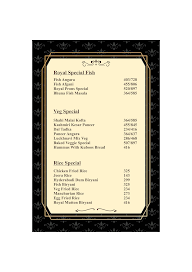 Royal Arabia Restaurant menu 3