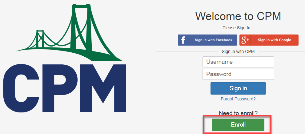 CPM Opening Page