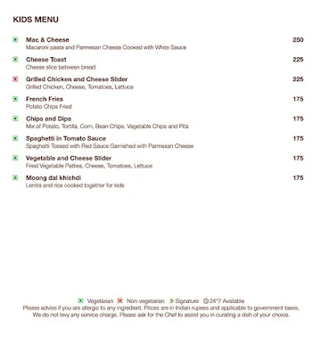 Kava menu 