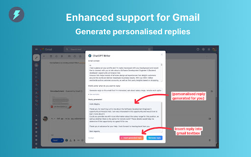 ChatGPT Writer - Write mail, messages with AI