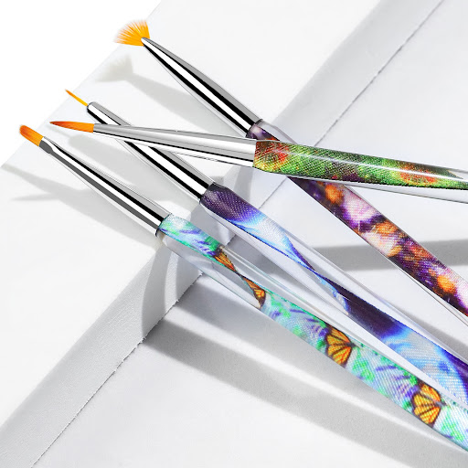 Title 7, Crystal Acrylic Transparent Ribbon Nail Brush S...