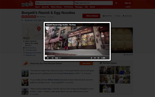 Yelp Related Videos Extension