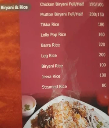 Baba Biryani menu 