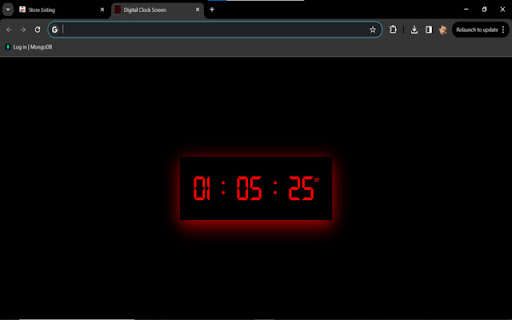 Digital Clock Screen