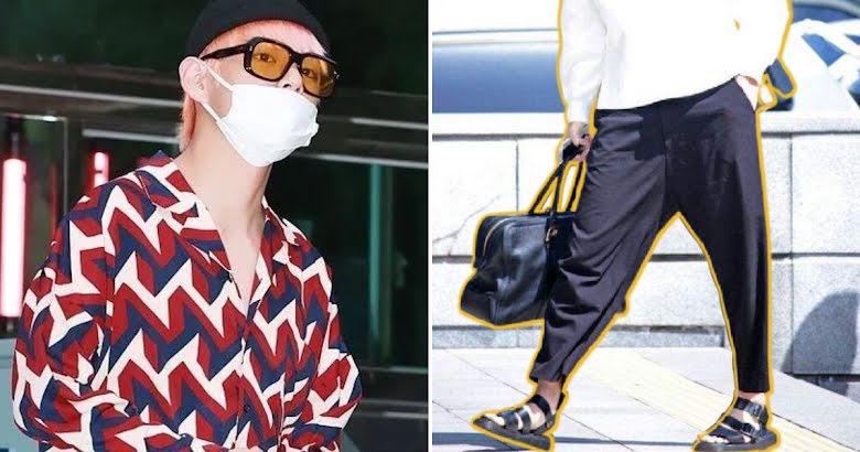 7 Times BTS's V Looked Hotter Than Summer In A Pair Of Casual Open Toe  Sandals - Koreaboo