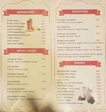 Dimsum Box menu 