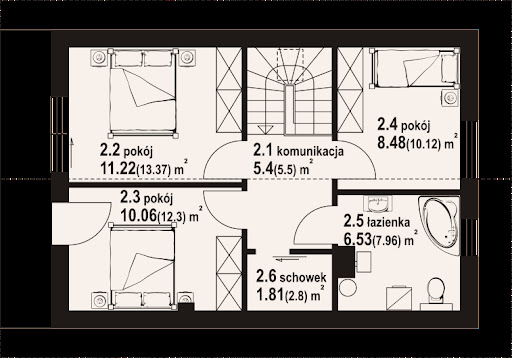 Bartkowo aa 70 dws - Rzut poddasza