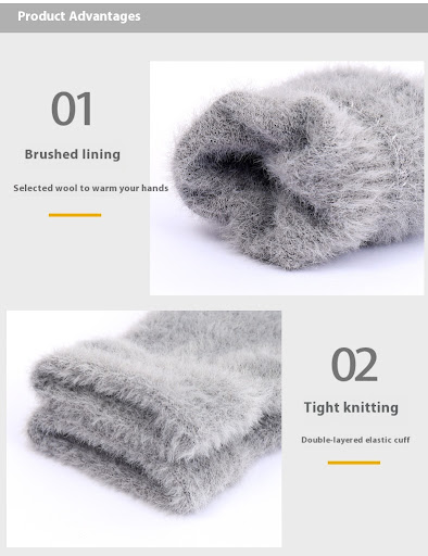 Title 6, Modieuze warme handschoenen met twee vingers vo...