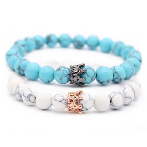 Title 1, Volcanic Stone Bracelet Crown Natural Stone Cou...