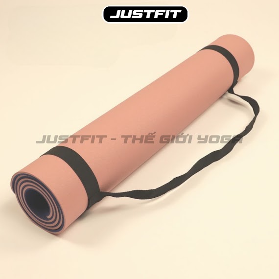 Thảm Tập Yoga Chống Trượt Justfit Có Định Tuyến, Tập Gym, Thể Dục Tại Nhà Cao Su Non Tpe Cao Cấp Dày 6Mm 8Mm