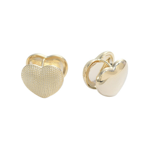 Title 4, High-Grade Metallic Double-sided Love Ear Clips...