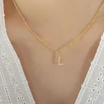 Letter L Gold Necklace 405cm