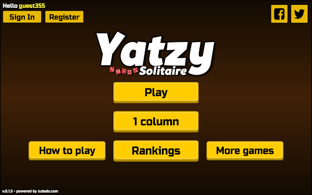 Yatzy Solitaire by ludado.com chrome extension