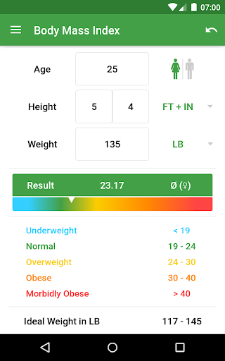 BMI Calculator – Ideal Weight