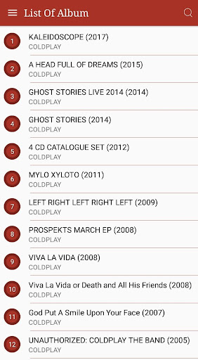 All COLDPLAY Songs Lyrics