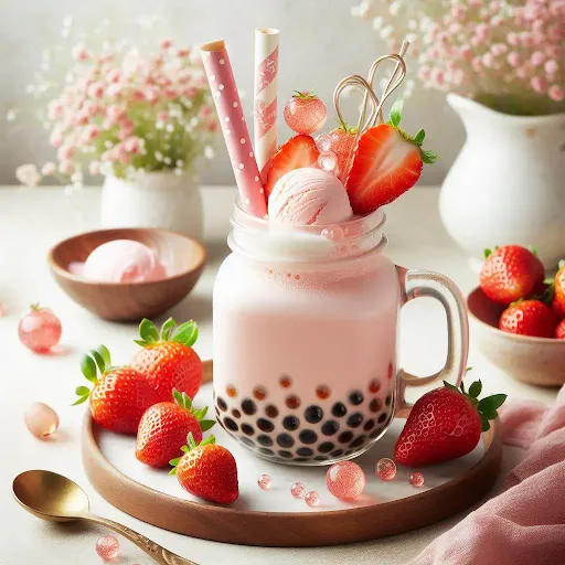 Strawberry Bubble Tea [300 Ml]