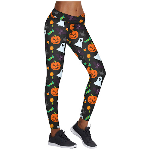 Title 8, Halloween Printed Leggings Sports Yoga Pants Hi...