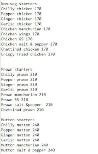 Quick Food menu 2