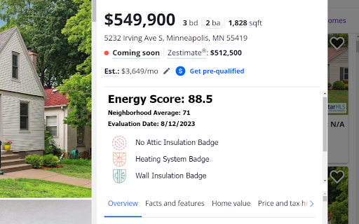 CleanHouse: Minneapolis home energy scores