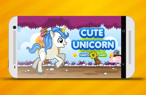 Cute unicorn candy dash