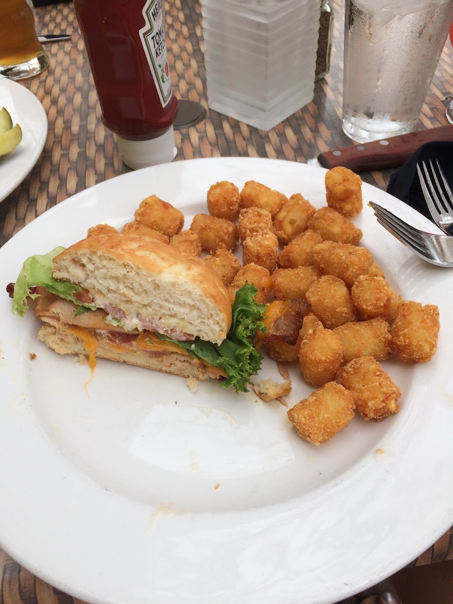 Turkey melt with tater tots! One of the best sandwiches I've ever had at a restaurant!