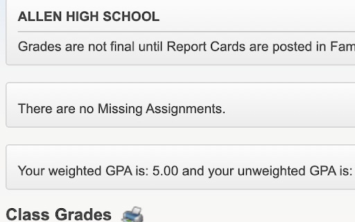 Skyward GPA Calculator