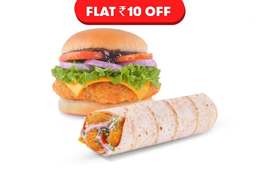 Non Veg Burger + Wrap Combo