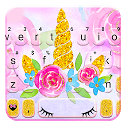 ダウンロード Gold Floral Unicorn Keyboard Theme をインストールする 最新 APK ダウンローダ