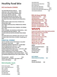 Healthy Food Bite menu 1