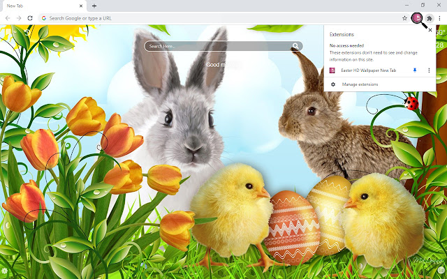 Easter HD Wallpaper New Tab