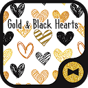 Cute Wallpaper Gold & Black Hearts Th 1.0.0 APK 下载