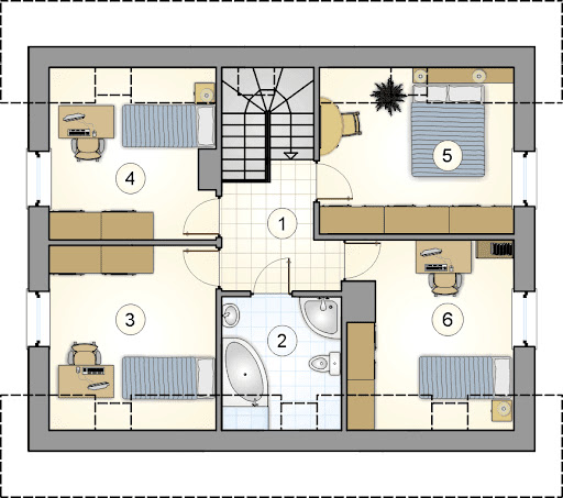 Compact House IV - Rzut poddasza