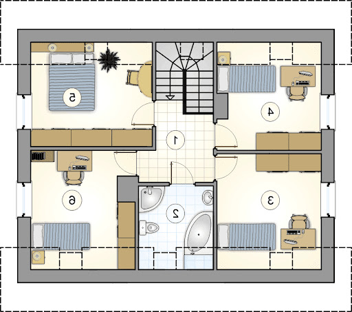 Compact House IV - Rzut poddasza