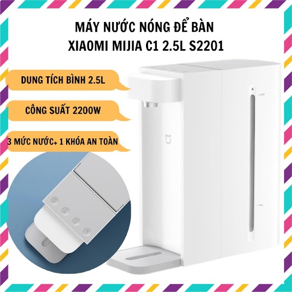 Máy Đun Nước Nóng Để Bàn Xiaomi Mijia C1 2.5L S2201 Siêu Tốc, Cho Nước Nóng Trong 5 Giây